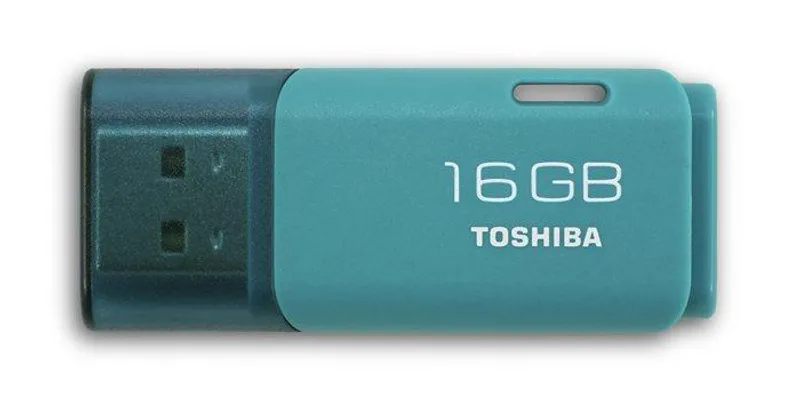 Hauptproduktbild 16GB USB flash disk "HAYABUSA", tyrkysová, USB 2.0, 18/5MB/sec, TOSHIBA