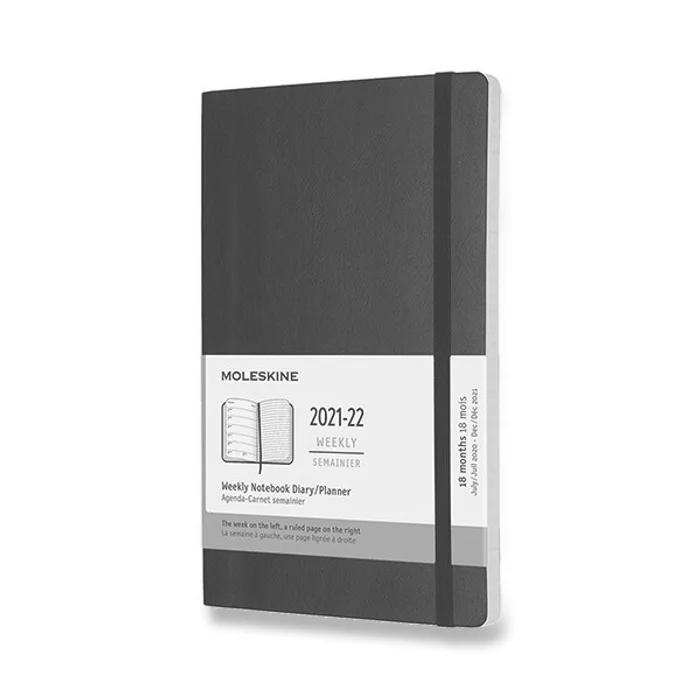 Hauptproduktbild 18měsíční diář Moleskine 2021-22 - měkké desky černý