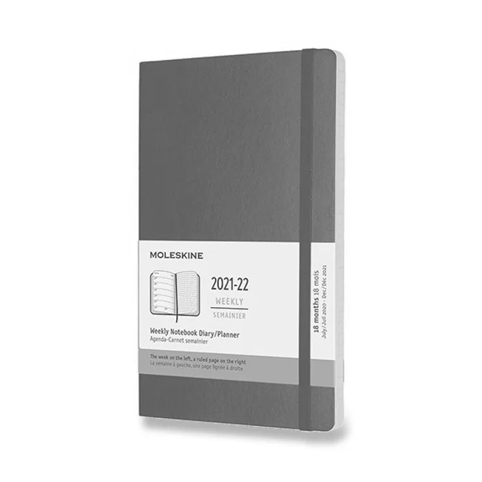 Hauptproduktbild 18měsíční diář Moleskine 2021-22 - měkké desky červený