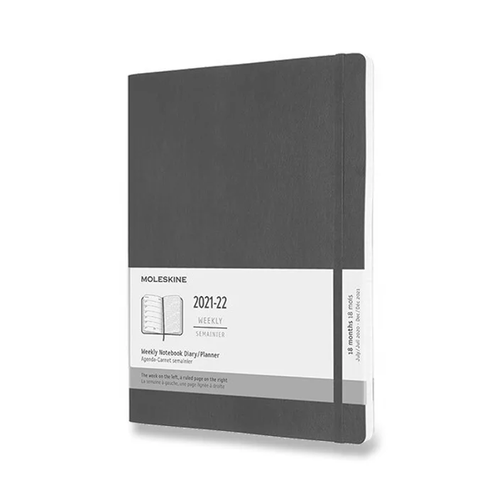 Hauptproduktbild 18měsíční diář Moleskine 2021-22 - měkké desky modrý