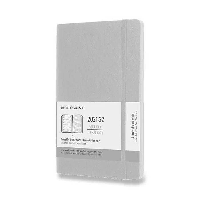 Hauptproduktbild 18měsíční diář Moleskine 2021-22 - měkké desky sv. zelený