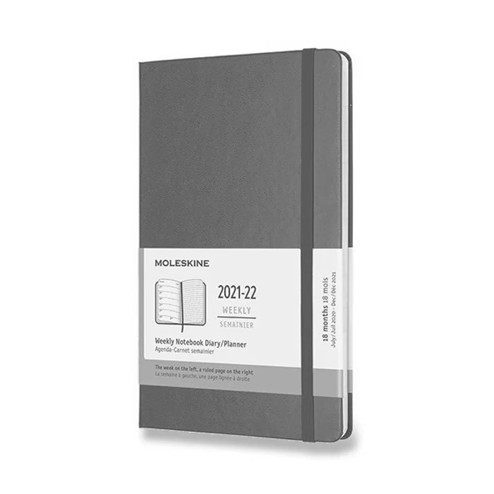 Hauptproduktbild 18měsíční diář Moleskine 2021-22 - tvrdé desky červený