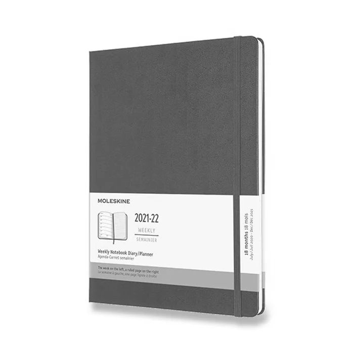 Hauptproduktbild 18měsíční diář Moleskine 2021-22 - tvrdé desky modrý