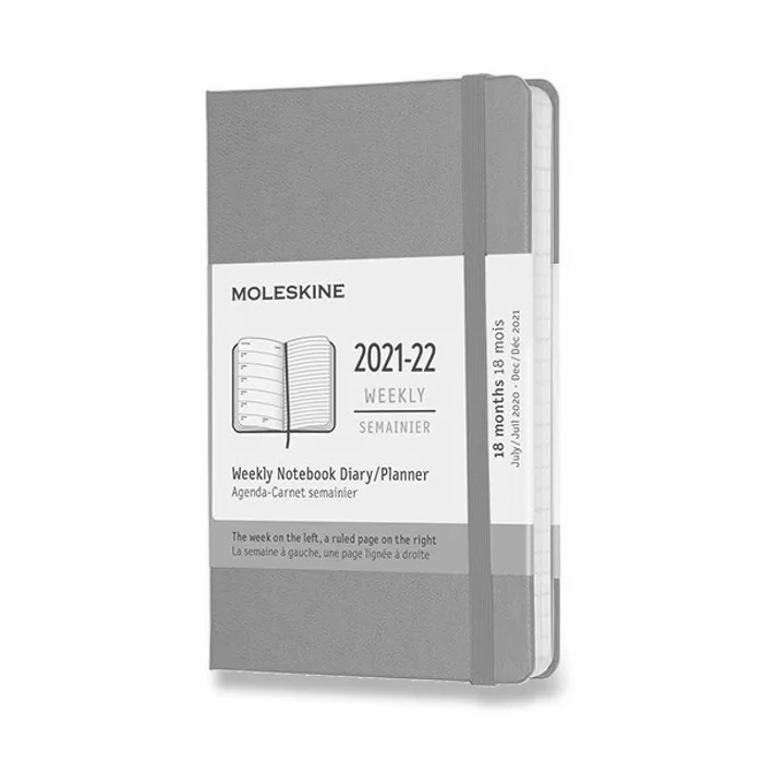 Hauptproduktbild 18měsíční diář Moleskine 2021-22 - tvrdé desky tm. růžový