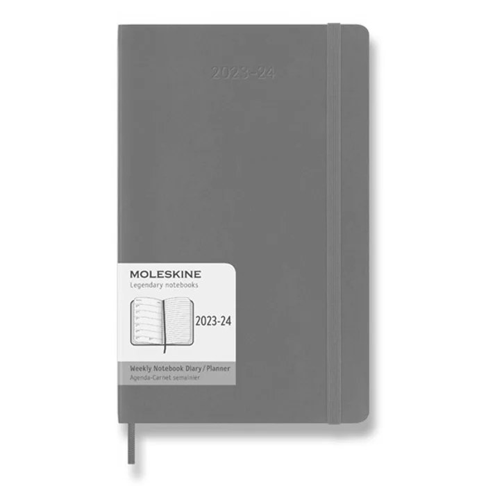 Hauptproduktbild 18měsíční diář Moleskine 2023-24 - měkké desky L, týdenní, výběr barev tmavě zelený