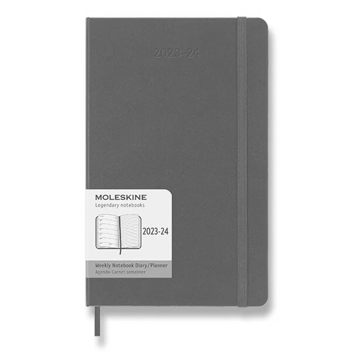 Hauptproduktbild 18měsíční diář Moleskine 2023-24 - tvrdé desky L, týdenní, výběr barev tmavě zelený