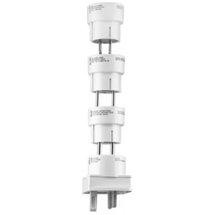 Hauptproduktbild 230V Cestovní adaptér, CEE7 (vidlice)-zásuvka, bílý, pro zahraniční přístroje