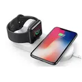 2in1 kabellos Ladegerät, für Handy und Apple Watch, weiss, 5V, 10W, Qi