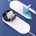 2in1 kabellos Ladegerät, für Handy und Apple Watch, weiss, 5V, 10W, Qi