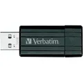32 GB USB Flash 2.0, 11/8 MB/Sek., Nadelstreifen, VERBATIM, schwarz