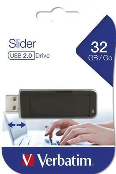 Hauptproduktbild 32GB USB Flash 2.0 "Slider", VERBATIM, černý