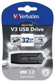 32GB USB Flash 3.0, 60/12 MB/sec, VERBATIM V3, schwarz-grau