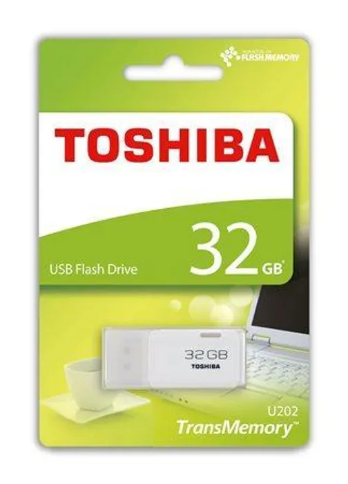 Hauptproduktbild 32GB USB flash disk "HAYABUSA", bílá, USB 2.0, 18/5MB/sec, TOSHIBA
