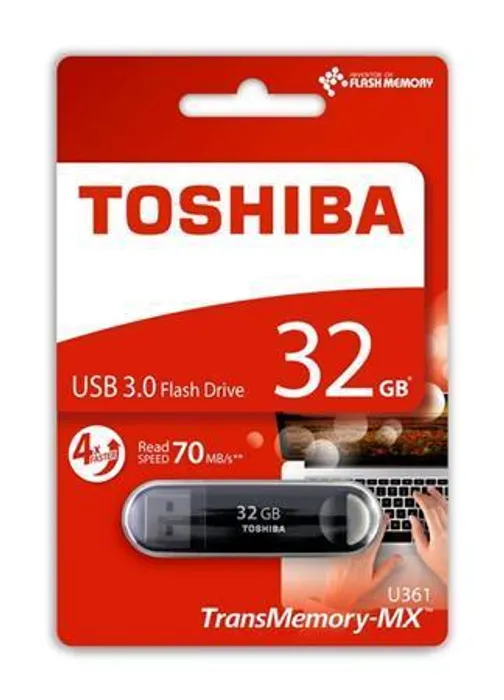 Hauptproduktbild 32GB USB flash disk "SUZAKU", černá, USB 3.0, 70/10MB/sec, TOSHIBA