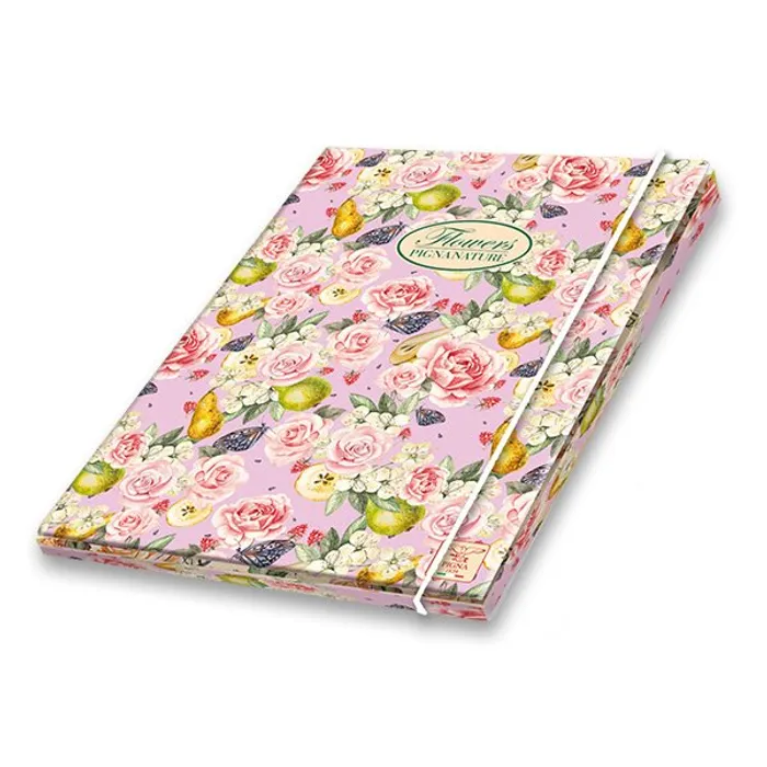 Hauptproduktbild 3chlopňové desky Pigna Nature Flowers A4, mix motivů