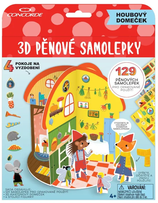 Hauptproduktbild 3D pěnové samolepky CONCORDE Houbový domeček