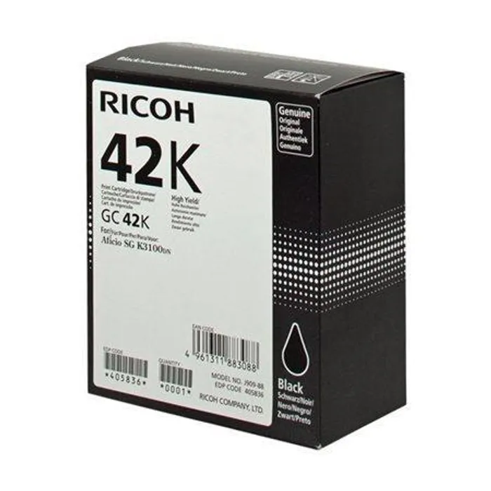 Hauptproduktbild 405836 gelová cartridge pror SG K3100DN tiskárnu, RICOH Typ GC41KH černá, 10tis.stran