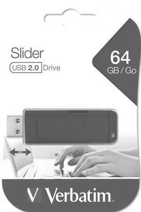 Hauptproduktbild 64GB USB Flash 2.0 "Slider", VERBATIM, černý