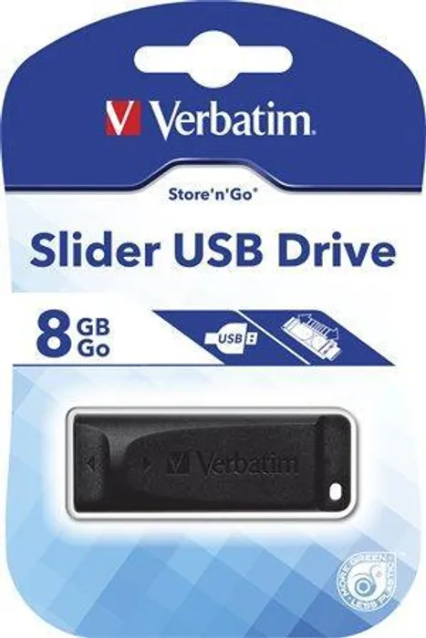 Hauptproduktbild 8GB USB Flash 2.0 "Slider", VERBATIM, černý