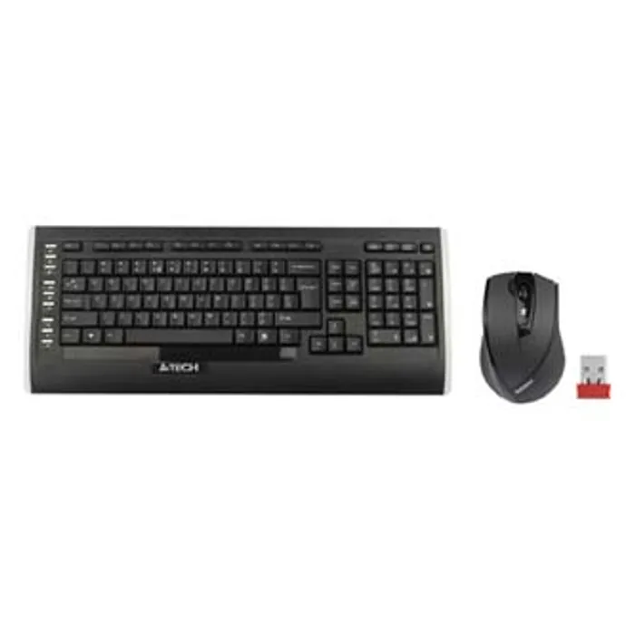 Hauptproduktbild A4Tech 9300F, Sada klávesnice s bezdrátovou optickou myší, AAA, US, klasická, 2.4 [GHz],