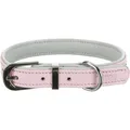 Weiteres Produktbild Active Comfort Lederhalsband mit Steinen - rosa S-M: 27-33 cm/15 mm