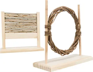Agility-Set für Nagetiere – Hindernis, Kreis, Holz/Weide, 28 × 26 × 12 cm