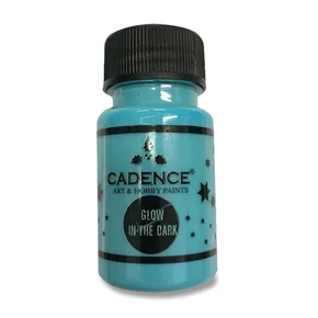 Cadence Premium Acrylfarben 50 ml, im Dunkeln leuchtend, Blau