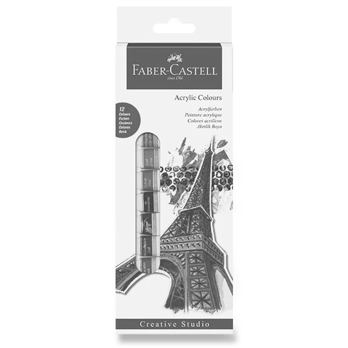 Hauptproduktbild Akrylové barvy Faber-Castell 12 barev