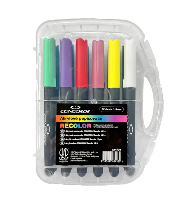 Hauptproduktbild Akrylové popisovače CONCORDE Recolor 12ks