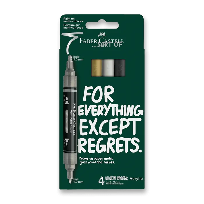 Hauptproduktbild Akrylový popisovač Faber-Castell Multimark Classics [4 ks]