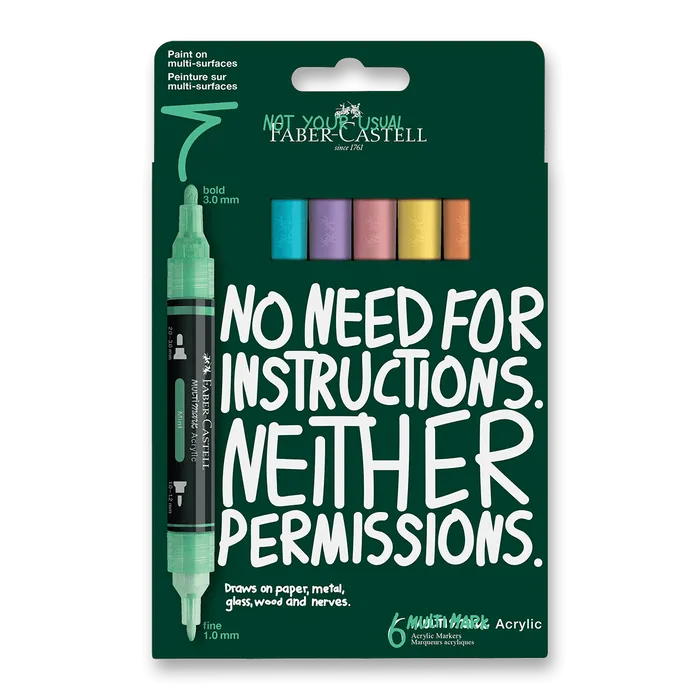 Hauptproduktbild Akrylový popisovač Faber-Castell Multimark Pastel [6 ks]