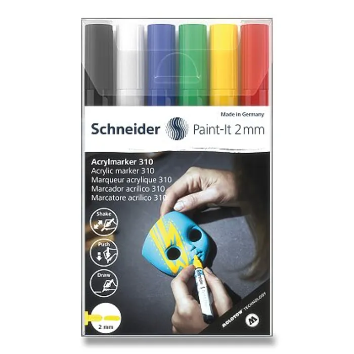 Hauptproduktbild Akrylový popisovač Schneider Paint-It 310 souprava V1, 6 barev