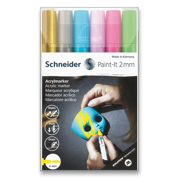 Hauptproduktbild Akrylový popisovač Schneider Paint-It 310 souprava V2, 6 barev