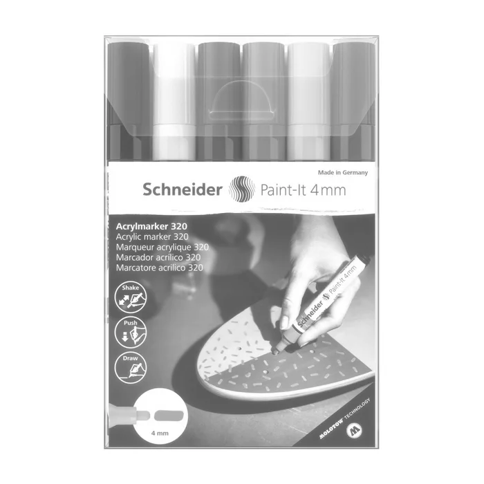 Hauptproduktbild Akrylový popisovač Schneider Paint-It 320 souprava V1, 6 barev