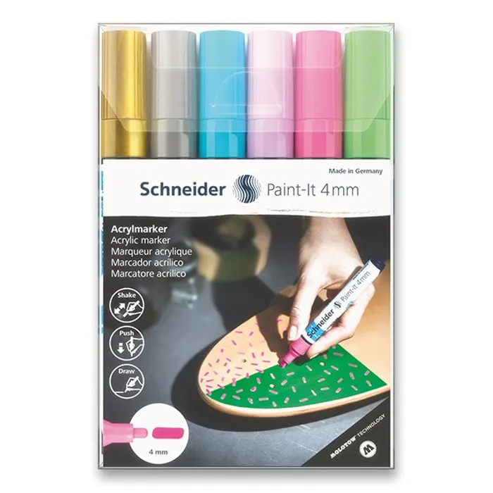 Hauptproduktbild Akrylový popisovač Schneider Paint-It 320 souprava V2, 6 barev