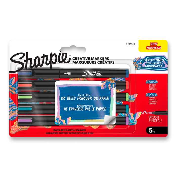 Hauptproduktbild Akrylový popisovač Sharpie Acrylic Marker Brush Earth Tones [5 ks]