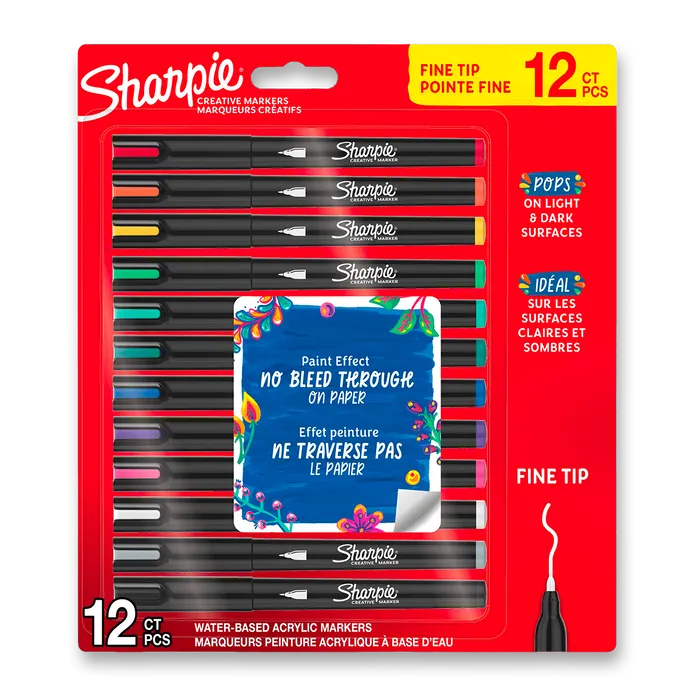 Hauptproduktbild Akrylový popisovač Sharpie Acrylic Marker Bullet Fine [12 ks]