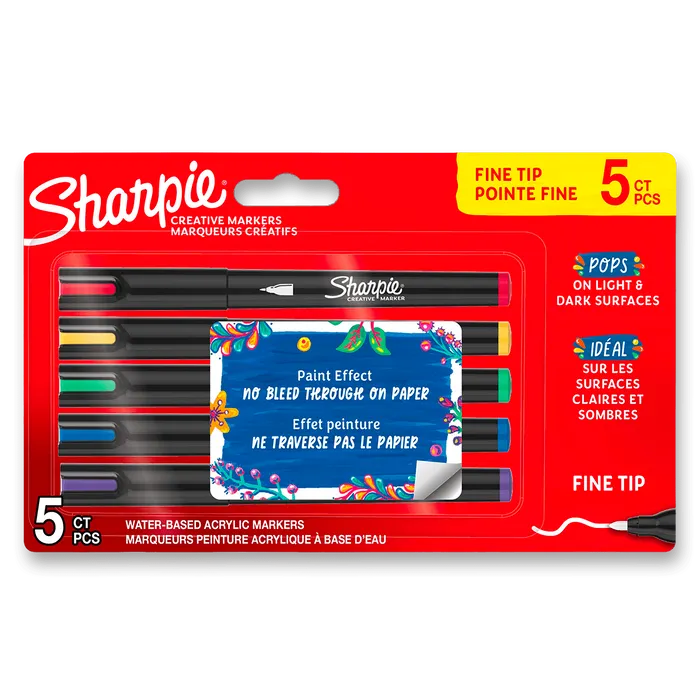 Hauptproduktbild Akrylový popisovač Sharpie Acrylic Marker Bullet Fine [5 ks]