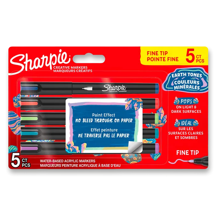 Hauptproduktbild Akrylový popisovač Sharpie Acrylic Marker Bullet Fine Earth Tones [5 ks]