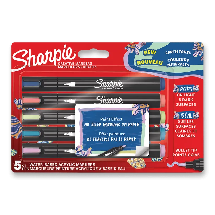 Hauptproduktbild Akrylový popisovač Sharpie Acrylic Marker Bullet - sada 5 barev