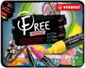 Acrylmarker STABILO FREE Acryl Starter 11-teiliges Set – Farbmischung mit 3 Spitzen