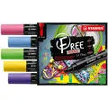 Acrylmarker STABILO FREE Acryl T800C Keilspitze 4-10 mm - Seaside, 5er-Set