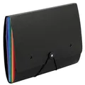 Weiteres Produktbild Aktentas für Dokumente mit Gummizug „Rainbow Class“, verschiebbar, 6 Teile, VIQUEL, schwarz