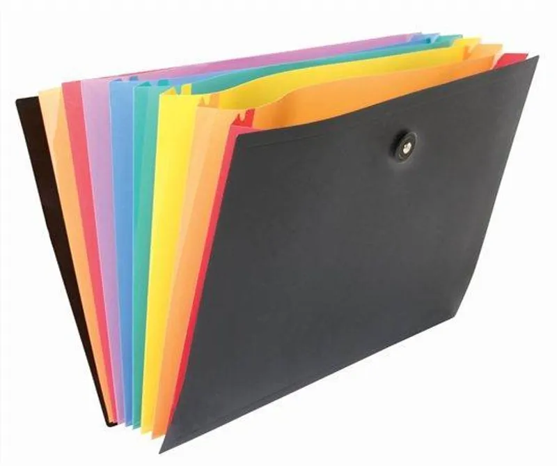 Hauptproduktbild Aktovka s přihrádkami "Rainbow Class", 8 částí, černá, PP, VIQUEL