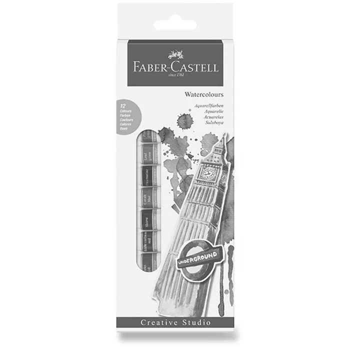 Hauptproduktbild Akvarelové barvy Faber-Castell 12 barev