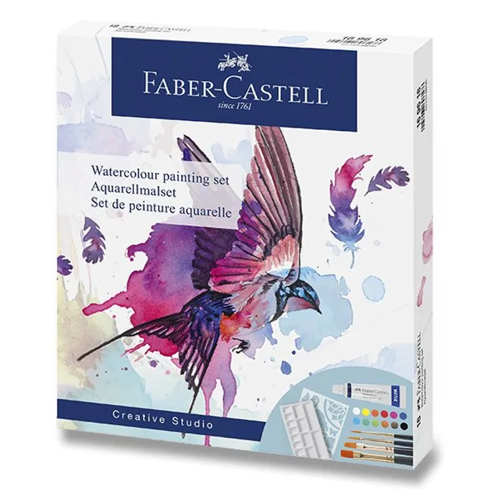 Hauptproduktbild Akvarelové barvy Faber-Castell 169618 sada 18 ks