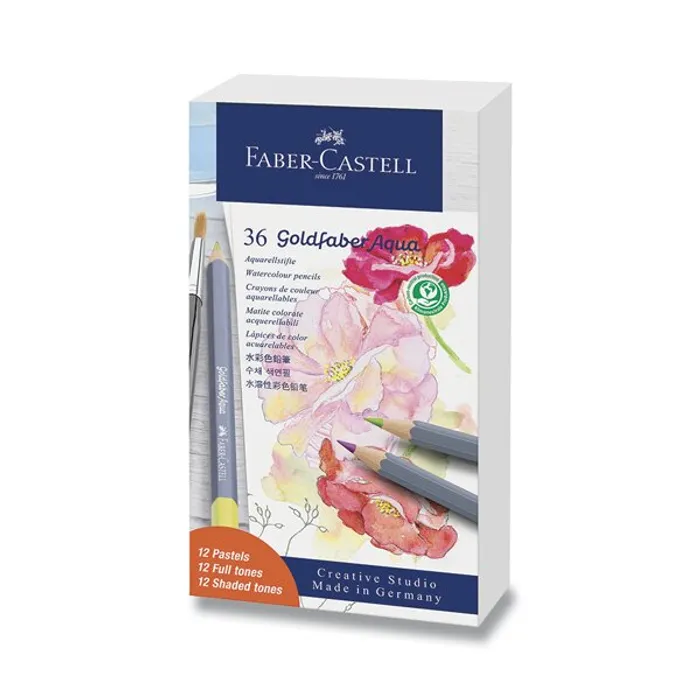 Hauptproduktbild Akvarelové pastelky Faber-Castell 114639 Goldfaber Aqua Pastel 36 barev