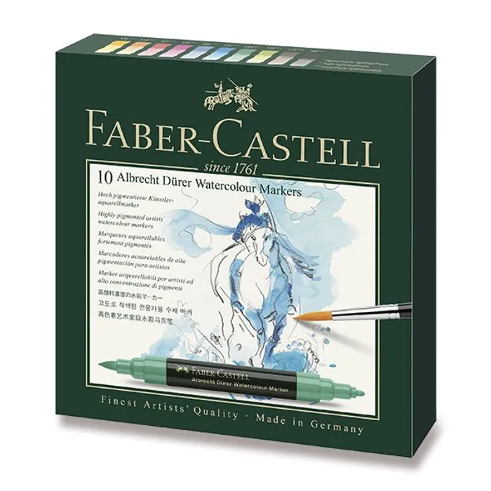 Hauptproduktbild Akvarelové popisovače Faber-Castell 160310 Albrecht Dürer 10 barev