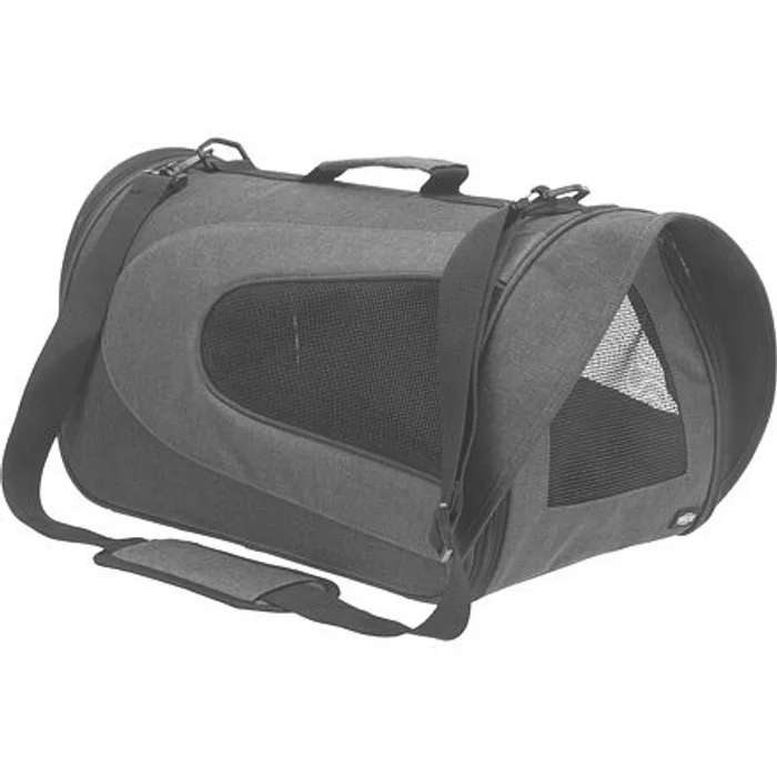 Hauptproduktbild ALINA nylonová přepravní taška se síťkou 27x27x52 cm, antracit/bordó (max. 6 kg) - DOPRODE