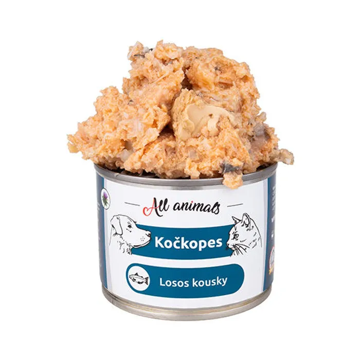 Hauptproduktbild ALL ANIMALS konzerva KOČKOPES losos kousky, 200 g